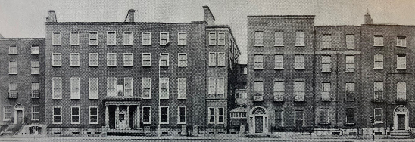Black and white Image of buildings in Dublin